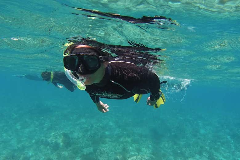 Fazendo snorkel