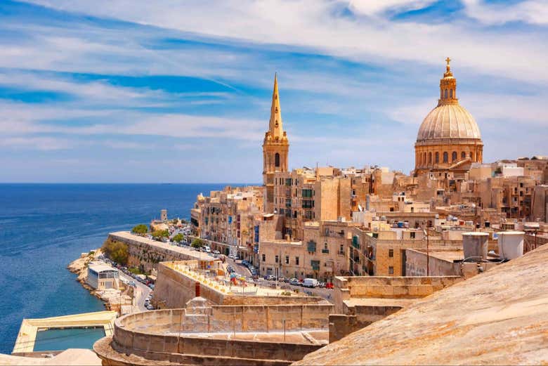 Você verá belas paisagens de Valletta